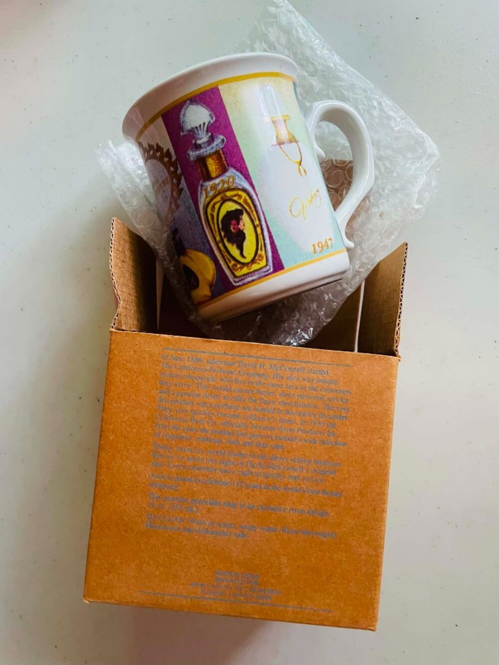 Vintage 1998 Avon Commemorative Porcelain Mug NIB Collectible